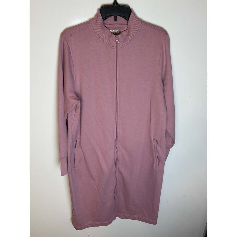 Duluth Souped Up Sweats Fleece Long Robe Full Zip 73791 Cabincore Lounge Medium